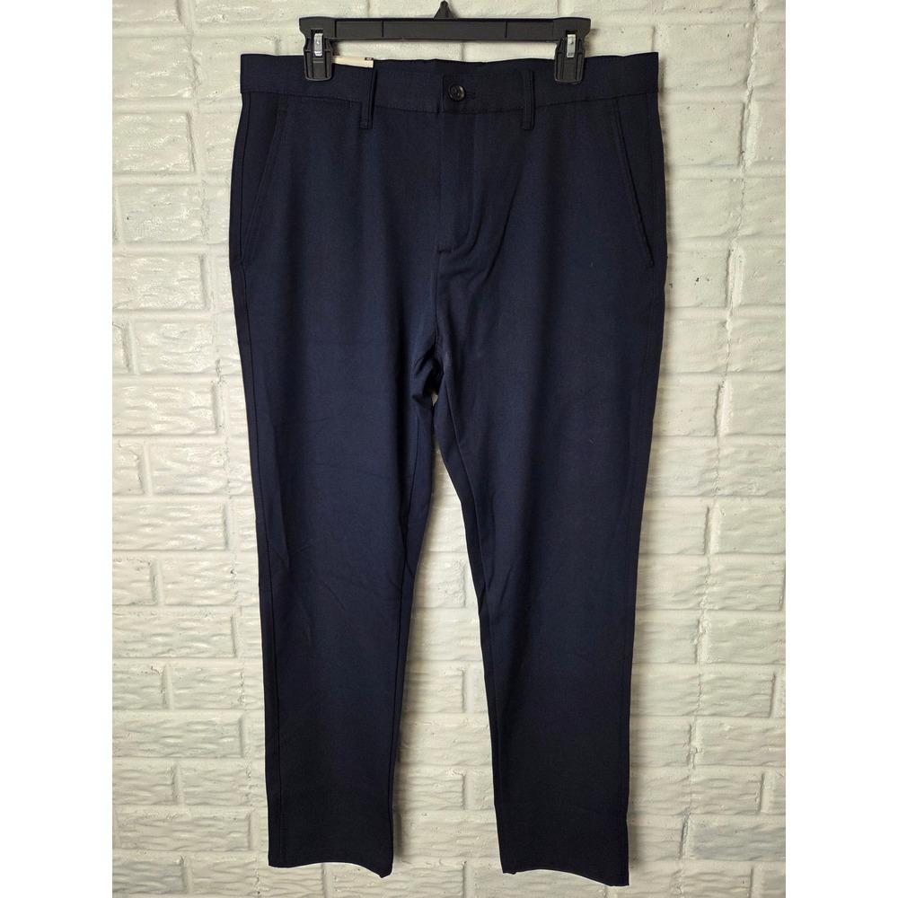 ZARA Men's size 32 The Melange Pant Stretch Blue NWT Flat front